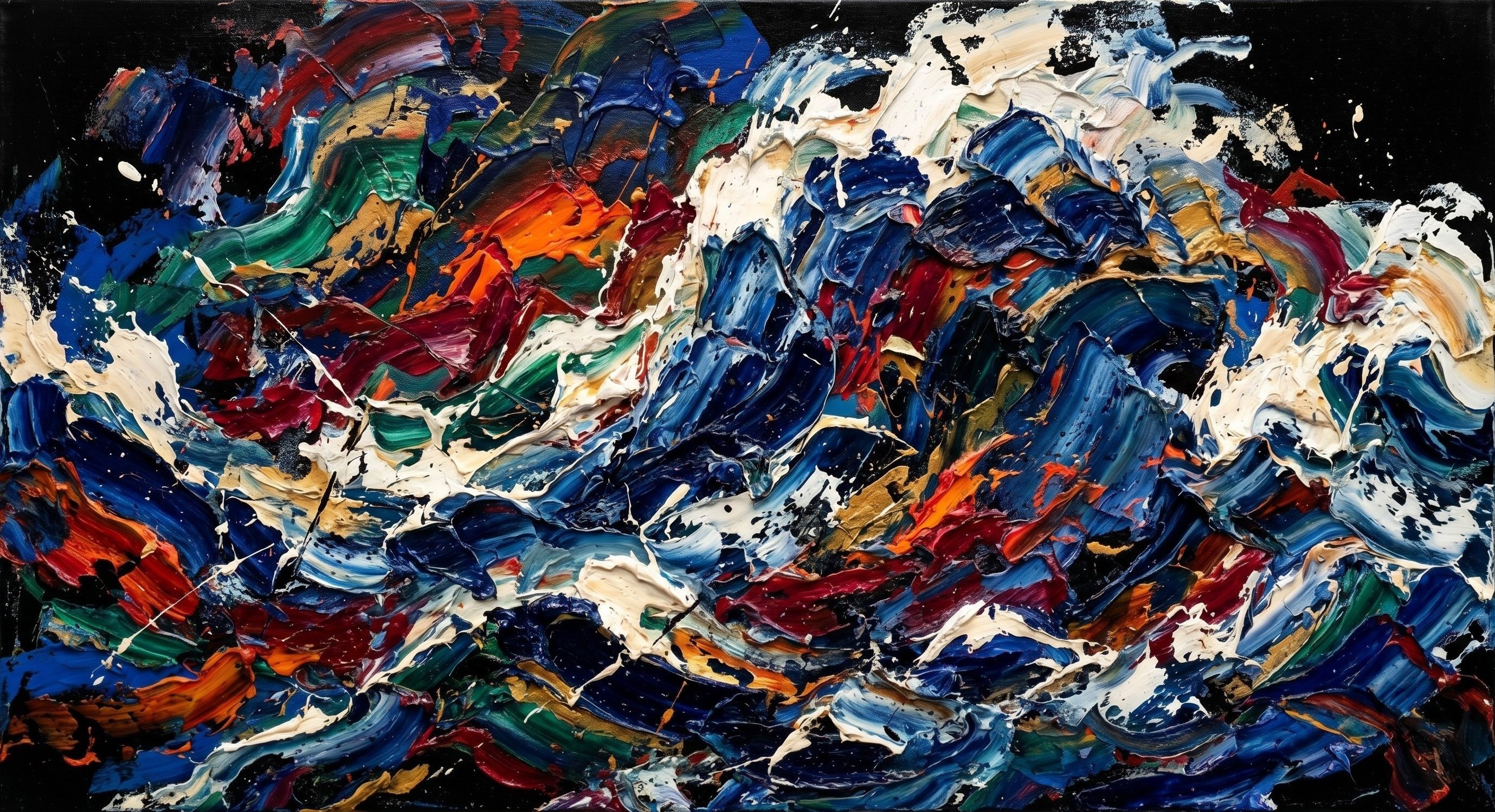 Meteorite iron granules in heavy impasto — Luna Iron texture detail